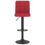 vidaXL Tabourets de bar lot de 2 rouge bordeaux tissu