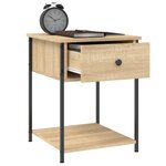 vidaXL Tables de chevet 2 Pièces chêne sonoma 44x45x58 cm bois ingénierie