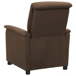 vidaXL Fauteuil inclinable électrique Marron Tissu