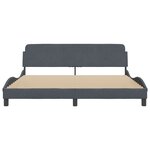 vidaXL Cadre de lit sans matelas gris foncé 180x200 cm velours