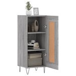 vidaXL Buffet Sonoma gris 34 5x34x90 cm Bois d'ingénierie