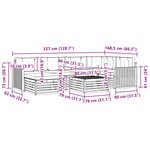 vidaXL Ensemble de canapés d'extérieur 7 pc Naturel et Anthracite