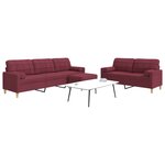vidaXL Ensemble de canapés 3 Pièces repose-pied et coussins décoratifs