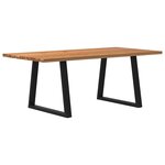 vidaXL Table à manger marron clair bois de chêne massif rectangulaire