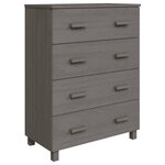 vidaXL Buffet HAMAR Gris clair 79x40x103 5 cm Bois massif de pin