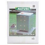 Nature Incinérateur de jardin Acier galvanisé 46x46x65 cm Carré