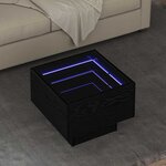 vidaXL Table basse Chêne noir 40 x 40 x 30 cm Bois d'ingénierie