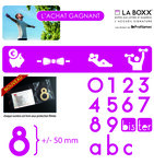 Numéro TER-Numéro adhésif pour boîtes aux lettres - Vinyle épais texturé, hauteur 50 mm - Inox Brossé