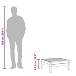 vidaXL Repose-pied de jardin gris bois de pin massif