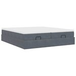 VidaXL Cadre de lit ottoman avec matelas gris foncé 180x200cm velours