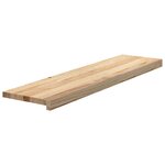 vidaXL Marches d'escalier 2 Pièces non traité bois de chêne massif