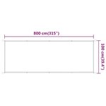 vidaXL Auvent vertical Blanc 100x800 cm Tissu oxford