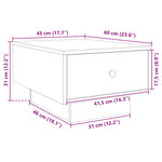 vidaXL Table basse chêne sonoma 60x45x31 cm bois d'ingénierie