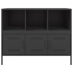 vidaXL Buffet noir 100 5x39x79 cm acier
