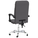 Chaise fauteuil siège pivotante de inclinable de bureau informatique étude similicuir gris 02_0024249
