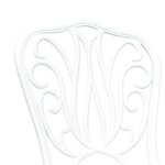 vidaXL Ensemble bistro de jardin 3 pc Blanc Aluminium