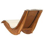 vidaXL Transat 2 Pièces Marron 60 x 154 x 74 cm Bois d'acacia massif