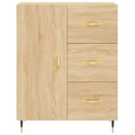vidaXL Buffet haut Chêne sonoma 69 5x34x180 cm Bois d'ingénierie