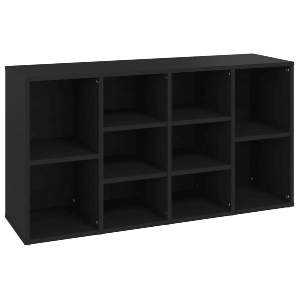 vidaXL Banc à chaussures Noir 103x30x54 5 cm Bois d’ingénierie