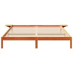 vidaXL Cadre de lit Marron cire Marron cire