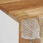 vidaXL Armoire lavabo de salle de bain bois massif de manguier