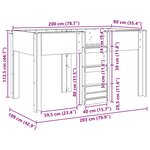 vidaXL Lit Superposé pour Enfants Bois ancien 90 x 200 cm