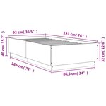 vidaXL Cadre de lit sans matelas blanc 90x190 cm