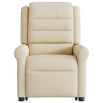 vidaXL Fauteuil inclinable Crème Tissu