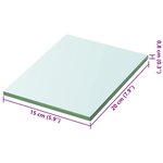 vidaXL Panneaux d'étagère 2 Pièces Verre Transparent 20 x 15 cm