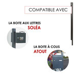 Pied latéral à sceller gris anthracite mat sablé ren 0206ms