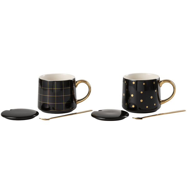 Ensemble de 2 tasses et cuillères amélie