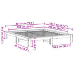 vidaXL Cadre de lit sans matelas cire marron 180x200cm bois pin massif
