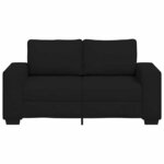 vidaXL Canapé à 2 places noir 120 cm tissu