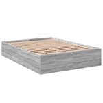 vidaXL Cadre de lit sonoma gris 120x200 cm bois d'ingénierie