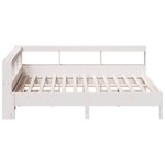 vidaXL Lit bibliothèque sans matelas blanc 135x190 cm bois pin massif