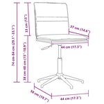 vidaXL Chaises à manger lot de 6 bleu velours