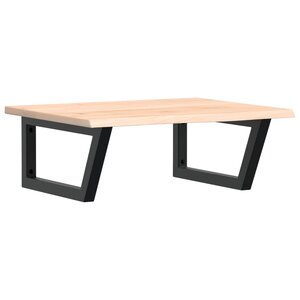 vidaXL Étagère de vasque murale acier et bois de chêne massif