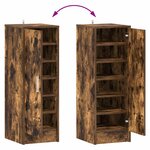 vidaXL Meuble à chaussures Chêne fumé 32x35x92 cm Bois d'ingénierie