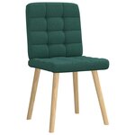 vidaXL Chaises à manger lot de 2 vert foncé tissu