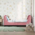 vidaXL Cadre de lit pour tout-petit avec tête de lit Rose 70 x 140 cm