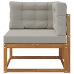 vidaXL Canapé d'angle extérieur Bois d'Acacia Massif Naturel