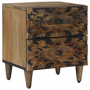 vidaXL Cabinet de chevet avec tiroir Marron 40 x 33 5 x 46 cm