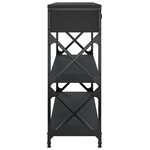 vidaXL Table console noir 100x28x75 cm bois d'ingénierie