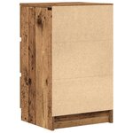 vidaXL Table de chevet avec 3 tiroirs vieux bois 39x35x65 cm