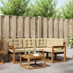 vidaXL Ensemble de canapés d'extérieur 5 pc Naturel et Beige