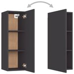 Vidaxl meubles tv 2 pièces gris 30 5x30x90 cm aggloméré
