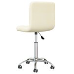 vidaXL Chaise pivotante de salle à manger Crème Tissu