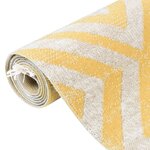 vidaXL Tapis à tissage plat d'extérieur 80x250 cm Jaune et beige