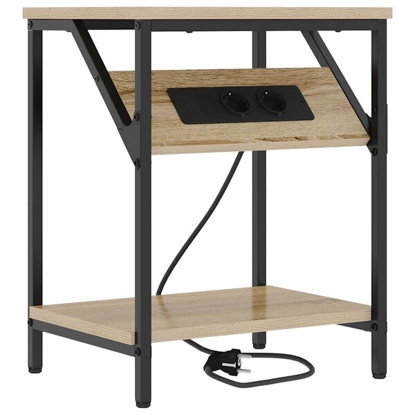 vidaXL Table de chevet Chêne sonoma 38 x 30 x 48 cm Bois d'ingénierie