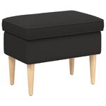 vidaXL Pouf Noir 55 x 35 x 41 cm Bouclé